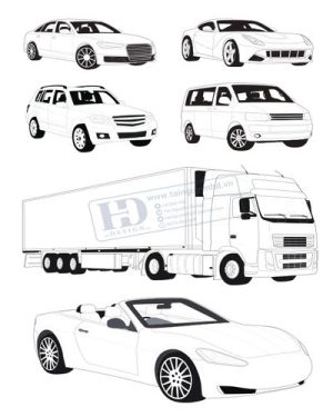 Vector Xe Ô Tô, Xe Máy, Xe Công Trình (14)