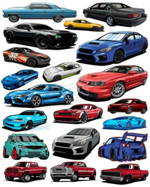 Vector Xe Ô Tô, Xe Máy, Xe Công Trình (142)