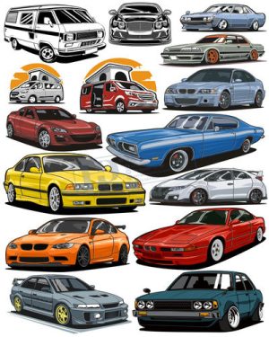 Vector Xe Ô Tô, Xe Máy, Xe Công Trình (145)