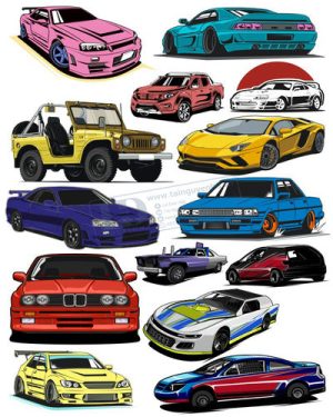 Vector Xe Ô Tô, Xe Máy, Xe Công Trình (147)