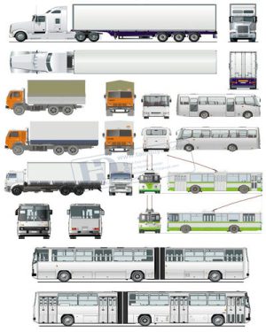 Vector Xe Ô Tô, Xe Máy, Xe Công Trình (150)