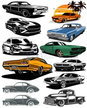 Vector Xe Ô Tô, Xe Máy, Xe Công Trình (157)