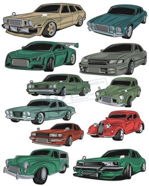 Vector Xe Ô Tô, Xe Máy, Xe Công Trình (16)