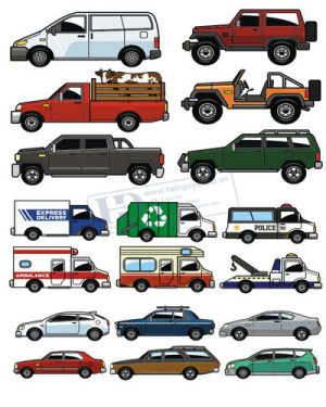 Vector Xe Ô Tô, Xe Máy, Xe Công Trình (17)