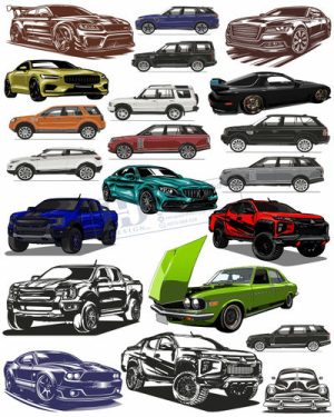 Vector Xe Ô Tô, Xe Máy, Xe Công Trình (174)