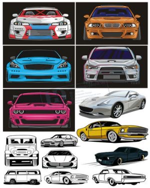 Vector Xe Ô Tô, Xe Máy, Xe Công Trình (178)