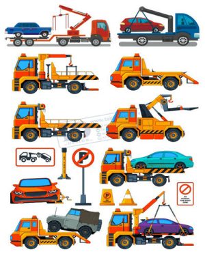 Vector Xe Ô Tô, Xe Máy, Xe Công Trình (180)