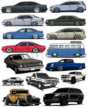 Vector Xe Ô Tô, Xe Máy, Xe Công Trình (182)