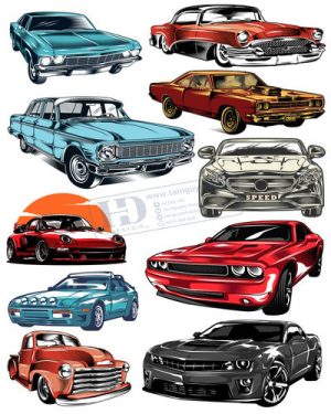 Vector Xe Ô Tô, Xe Máy, Xe Công Trình (206)