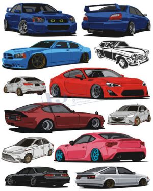 Vector Xe Ô Tô, Xe Máy, Xe Công Trình (214)