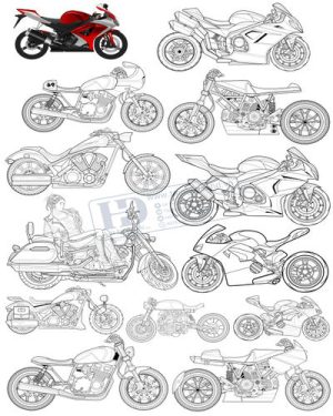 Vector Xe Ô Tô, Xe Máy, Xe Công Trình (233)