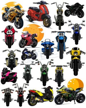 Vector Xe Ô Tô, Xe Máy, Xe Công Trình (235)