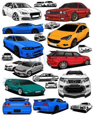 Vector Xe Ô Tô, Xe Máy, Xe Công Trình (25)