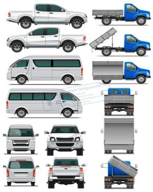 Vector Xe Ô Tô, Xe Máy, Xe Công Trình (255)