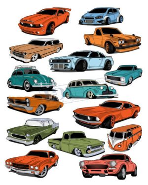 Vector Xe Ô Tô, Xe Máy, Xe Công Trình (258)