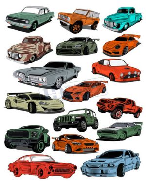 Vector Xe Ô Tô, Xe Máy, Xe Công Trình (259)