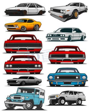 Vector Xe Ô Tô, Xe Máy, Xe Công Trình (260)