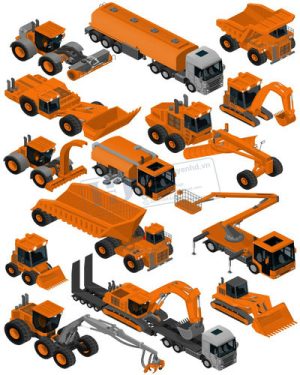 Vector Xe Ô Tô, Xe Máy, Xe Công Trình (280)