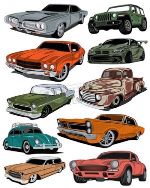 Vector Xe Ô Tô, Xe Máy, Xe Công Trình (31)