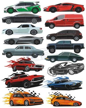 Vector Xe Ô Tô, Xe Máy, Xe Công Trình (46)