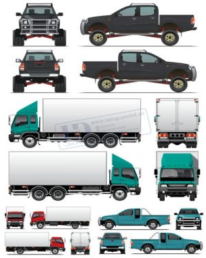 Vector Xe Ô Tô, Xe Máy, Xe Công Trình (53)