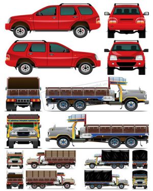 Vector Xe Ô Tô, Xe Máy, Xe Công Trình (56)