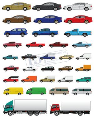 Vector Xe Ô Tô, Xe Máy, Xe Công Trình (58)