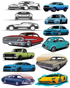 Vector Xe Ô Tô, Xe Máy, Xe Công Trình (68)