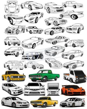 Vector Xe Ô Tô, Xe Máy, Xe Công Trình (74)