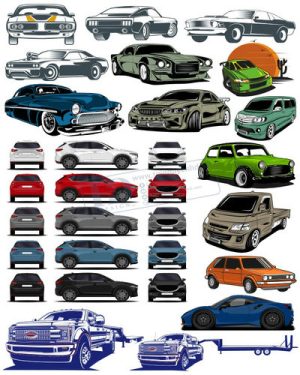 Vector Xe Ô Tô, Xe Máy, Xe Công Trình (75)