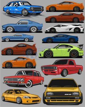 Vector Xe Ô Tô, Xe Máy, Xe Công Trình (79)