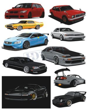 Vector Xe Ô Tô, Xe Máy, Xe Công Trình (80)