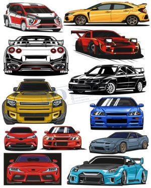 Vector Xe Ô Tô, Xe Máy, Xe Công Trình (83)