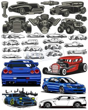 Vector Xe Ô Tô, Xe Máy, Xe Công Trình (84)