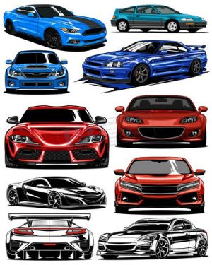 Vector Xe Ô Tô, Xe Máy, Xe Công Trình (86)