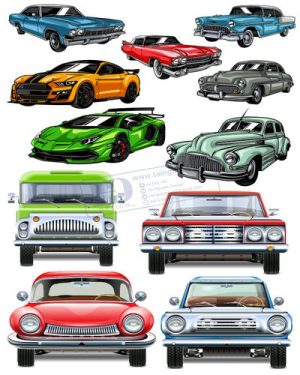 Vector Xe Ô Tô, Xe Máy, Xe Công Trình (89)