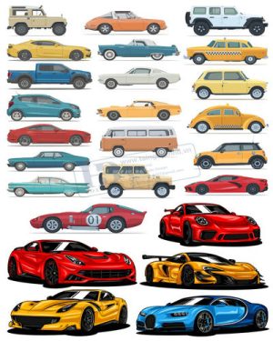 Vector Xe Ô Tô, Xe Máy, Xe Công Trình (94)