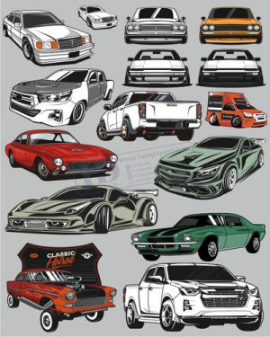 Vector Xe Ô Tô, Xe Máy, Xe Công Trình (96)