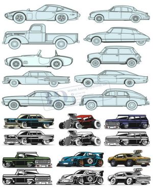 Vector Xe Ô Tô, Xe Máy, Xe Công Trình (99)