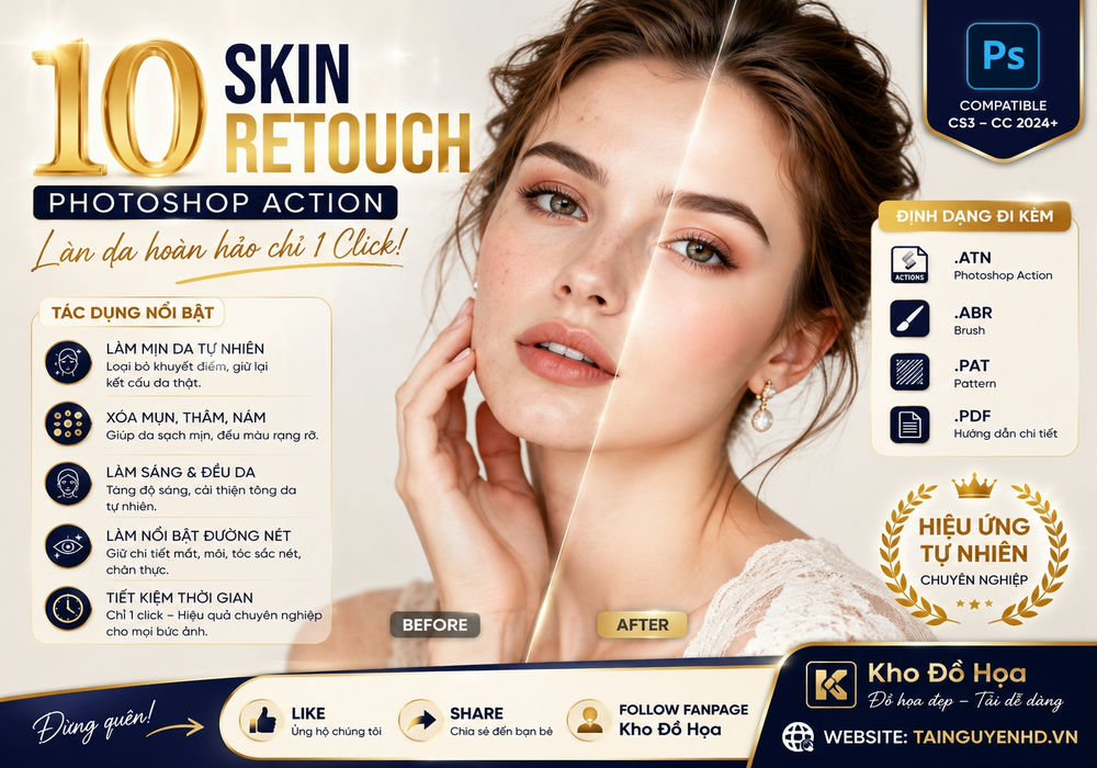 10 Skin Retouch Photoshop Action