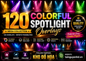 120 Lớp phủ đèn chiếu sáng đầy màu sắc