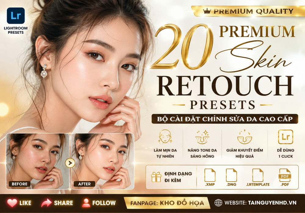 20 Bộ cài đặt chỉnh sửa da cao cấp