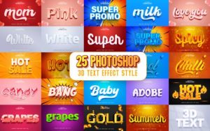 25 Mẫu Text Effect VIP Photoshop