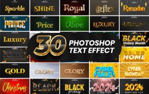 30 Mẫu Text Effect VIP Photoshop
