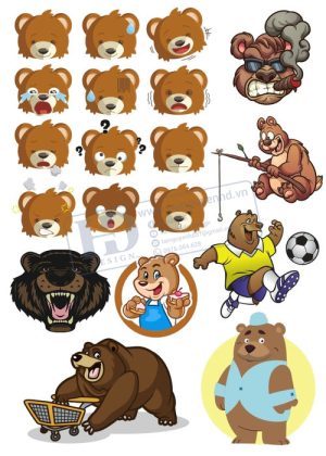 Bear, Vector Con Gấu 103