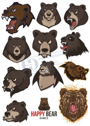 Bear, Vector Con Gấu 104