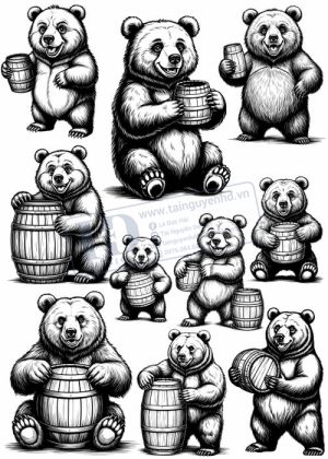 Bear, Vector Con Gấu 12
