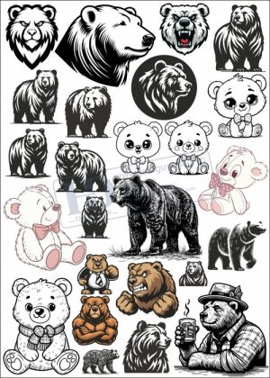 Bear, Vector Con Gấu 21