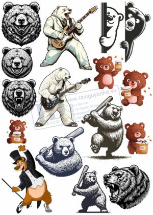 Bear, Vector Con Gấu 27
