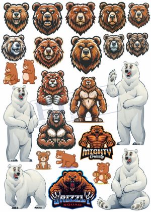 Bear, Vector Con Gấu 32
